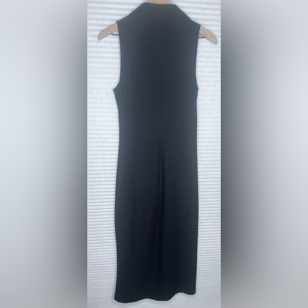 Reformation Cielo Knit Black Dress Sleeveless Button Down size medium - Picture 4 of 10